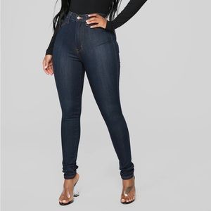 High Waist Skinny Jeans Dark Wash US 5